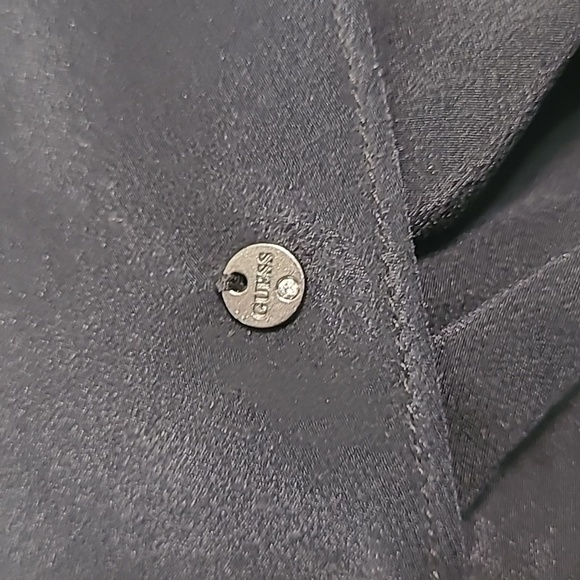 Guess XS Black Sleeveless Cowlneck Top 100% Silk - Picture 5 of 5